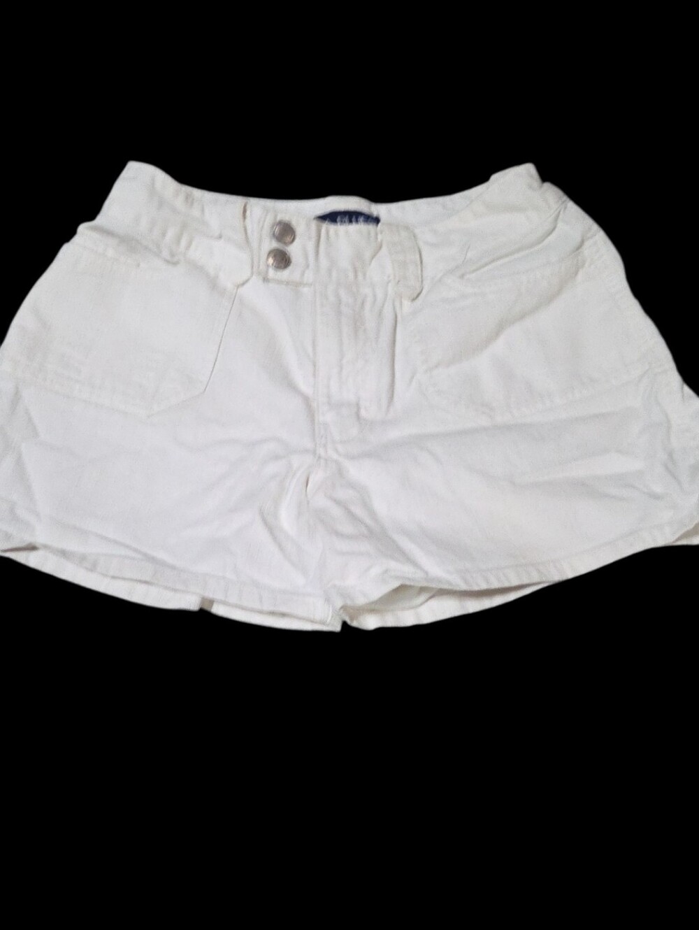 Vtg 8 100% Cotton L.A. Blues White Women's Denim Short Shorts